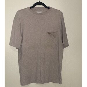 Pendleton Shirt Mens Medium Gray Short Sleeve Crew Neck Logo Pocket